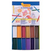 JOVI PLASTIC CRAYONS 12 ASSORTED PASTEL COLOURS WITH WHITE BOX 300