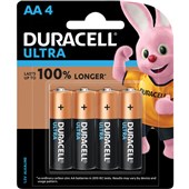 DURACELL ULTRA BATTERY ALKALINE MX1500 SIZE AA PACK 4