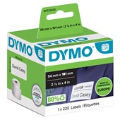 DYMO 99014 LW SHIPPING LABELS 54 X 101MM WHITE ROLL 220