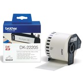 BROTHER DK22205 CONTINUOUS PAPER LABEL ROLL 62MM X 3048M WHITE