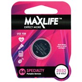 MAXLIFE BATTERY LITHIUM CR2032