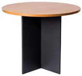 FIRSTLINE MEETING TABLE ROUND W900 X H725MM IRONSTONE AND BEECH