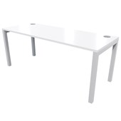 ZEALAND QUATTRO DESK W1500 X D600 X H725MM SILVER BASE WHITE TOP