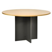 PULSE MEETING TABLE OT615 DIA 1200MM BEECH AND IRONSTONE