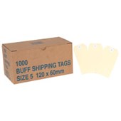 SHIPPING TAGS NO5 MANILLA W120 X L60MM BOX 1000