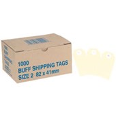 SHIPPING TAGS NO2 MANILLA W82 X L41MM BOX 1000
