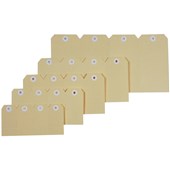ESSELTE SHIPPING TAGS SIZE 1 35 X 70MM BUFF BOX 1000