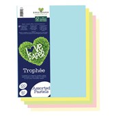 TROPHEE COLOURED PAPER A4 80GSM ASSORTED PASTELS PACK 100