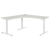 PULSE WORKSTATION W1500 X W1500 X D600 X H730MM WHITE METAL FRAME WHITE TOP