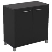 KNIGHT CUBIT CUPBOARD 2 DOOR W900 X D450 X H900MM BLACK