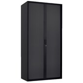 PRECISION SMARTSTORE G4 TAMBOUR 6 LEVEL W900MM X D460 X H1980MM BLACK TEXTURE WITH BLACK PVC SLATS