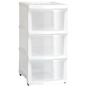 TAURUS STORAGE ORGANISER 3 DRAWER WHITE