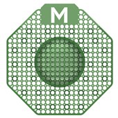 MPH ENZYME URINAL SCREEN SCENTED LIME DARK GREEN BOX 10