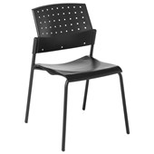 EDEN 550 4LEG VISITOR CHAIR STACKABLE BLACK