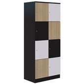 MASCOT LOCKER 4 TIER 2 BANK KEYED LOCKING H1900 X L900 X D450MM ACCENT STANDARD COLOURS