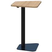 ACCENT MEMO LAPTOP TABLE TRAPEZIUM H650 X L500 X D450MM BLACK BASE CLASSIC OAK TOP