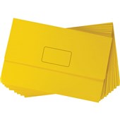 MARBIG SLIMPICK FOOLSCAP DOCUMENT WALLET BRIGHTS YELLOW PACK 10
