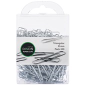 DIXON PAPER CLIPS 31MM TRI PACK 200