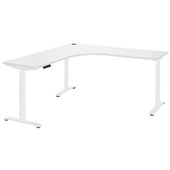 PULSE HEIGHT ADJUSTABLE ELECTRIC WORKSTATION WHITE FRAME WHITE TOP W1500 X W1500 X D600MM