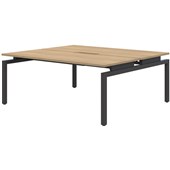 RAPID BALANCE 2 POD FIXED HEIGHT DESK 1200X700MM BLACK FRAME CLASSIC OAK TOP