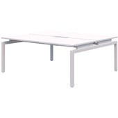 RAPID BALANCE 2 POD FIXED HEIGHT DESK 1200X700MM WHITE FRAME SNOW VELVET TOP