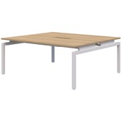 RAPID BALANCE 2 POD FIXED HEIGHT DESK 1800X800MM WHITE FRAME CLASSIC OAK TOP