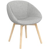 KNIGHT CAMELLIA VISITOR CHAIR TIMBER FRAME GREY MIST FABRIC