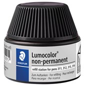 STAEDTLER LUMOCOLOR NON PERMANENT MARKER REFILL POT BLACK