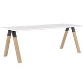 KNIGHT LIGNA FIXED HEIGHT DESK W2000 X D800MM WHITE TOP