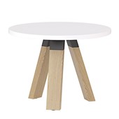 KNIGHT LIGNA COFFEE TABLE ROUND D600 X H450MM WHITE TOP