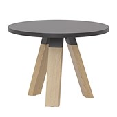 KNIGHT LIGNA COFFEE TABLE ROUND D600 X H450MM BLACK TOP