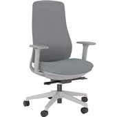 KNIGHT LUME TASK CHAIR MESH WITH ARMS GREY