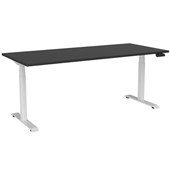 KNIGHT HAVEN ELECTRIC DESK W1800 X D800 X H6301280MM WHITE FRAME BLACK TOP