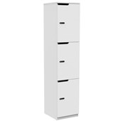 KNIGHT CUBIT LOCKER W450 X D400 X H1805MM 3 DOOR WHITE