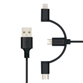 MOKI SYNCHARGE CABLE USBA TO MICRO USB 1M BLACK