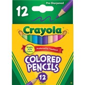 CRAYOLA COLOURED PENCILS HALF SIZE PACK 12
