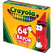 CRAYOLA CRAYONS WITH SHARPENER PACK 64