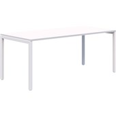 AVERO CANTEEN TABLE 1200X700MM WHITE FRAME SNOW VELVET TOP