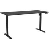 KNIGHT HAVEN BOOST ELECTRIC SINGLE SIDED DESK W1800 X D800MM BLACK FRAME BLACK TOP