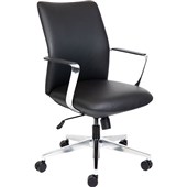 CHAIRSOLUTIONS DIRECTOR MIDBACK CHAIR LEATHER BLACK