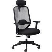 CHAIRSOLUTIONS KERNO OFFICE CHAIR WITH ARMS AND HEADREST BLACK UNASSEMBLED