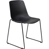 CHAIRSOLUTIONS OLA VISITOR CHAIR SLED BASE STACKABLE BLACK