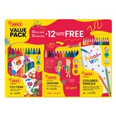 JOVI PROMO PACK PENS AND CRAYONS AND PENCILS PACK 12 X 3