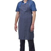 FILTA BUTCHER BIB APRON FULL LENGTH L910 X W760MM NAVY BLUE AND WHITE STRIPED