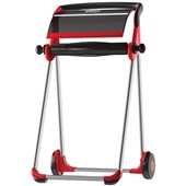 TORK 652008 W1 FLOOR STAND WIPER ROLL DISPENSER RED AND BLACK