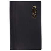 COLLINS DIARY 81PA W125 X L195MM BLACK DAY PER PAGE EVEN YEAR