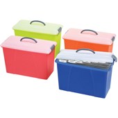 ACCO SUSPENSION FILE CARRY CASE 18L SUMMER LIMECLEAR LID