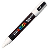 POSCA PC5M PAINT MARKER BULLET MEDIUM 25MM WHITE