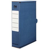 FM STORAGE CARTON FOOLSCAP W250 X H385 X D85MM BLUE