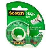 SCOTCH 105 MAGIC TAPE ON DISPENSER 19MM X 76M